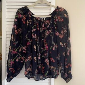 Anthropologie Bohemian Floral Blouse by Future Vintage, XS